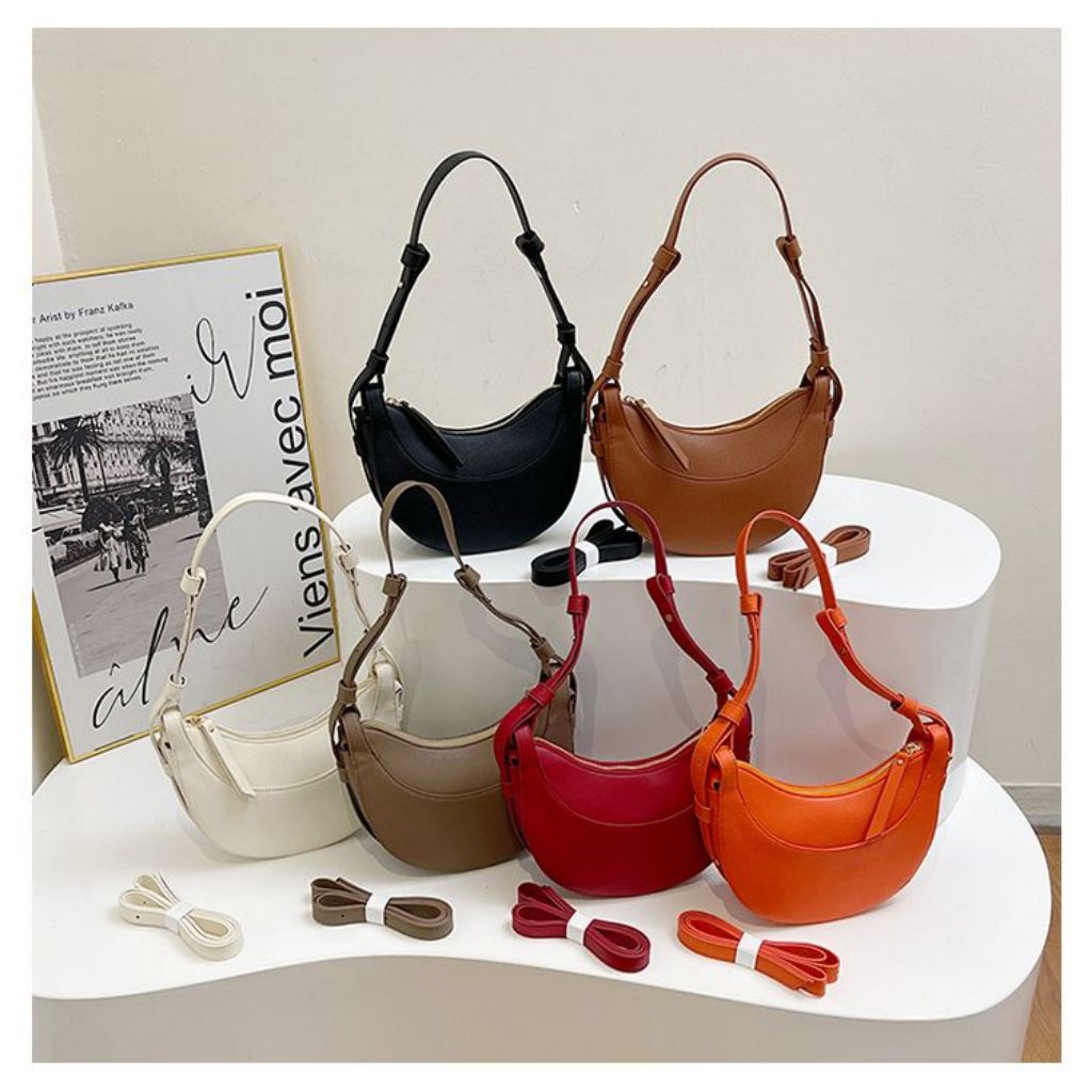 (TERMURAHHH) Moon Bag Tas Bulan Sabit Premium Shoulder Bag