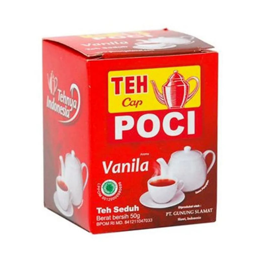 

Teh Cap POCI Aroma Vanilla / Teh Hitam Seduh Vanilla 50 Gr