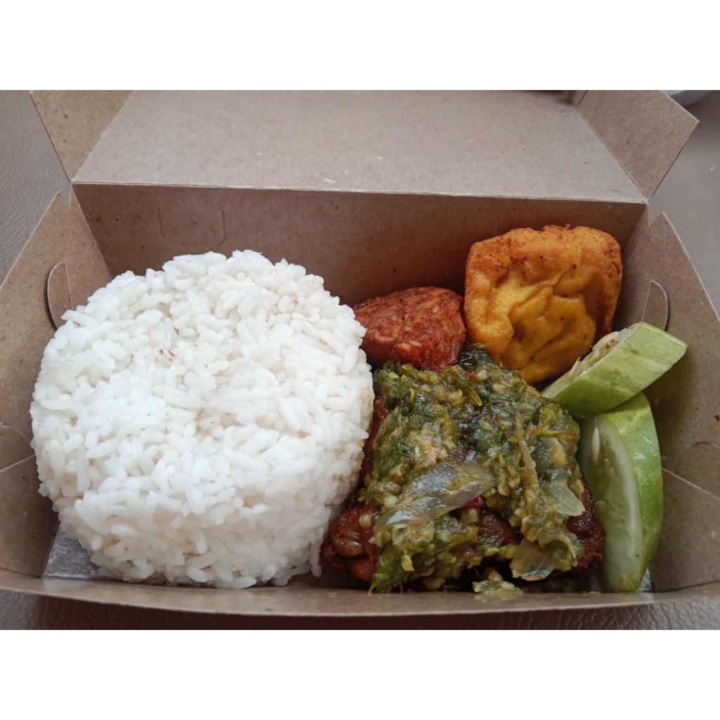 

ayam penyet cabe ijo paket komplit