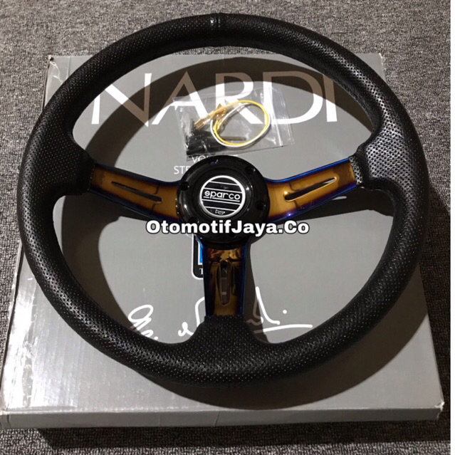 Stir racing mobil universal ring 14 inch SPARCO tipe 8917 rainbow import