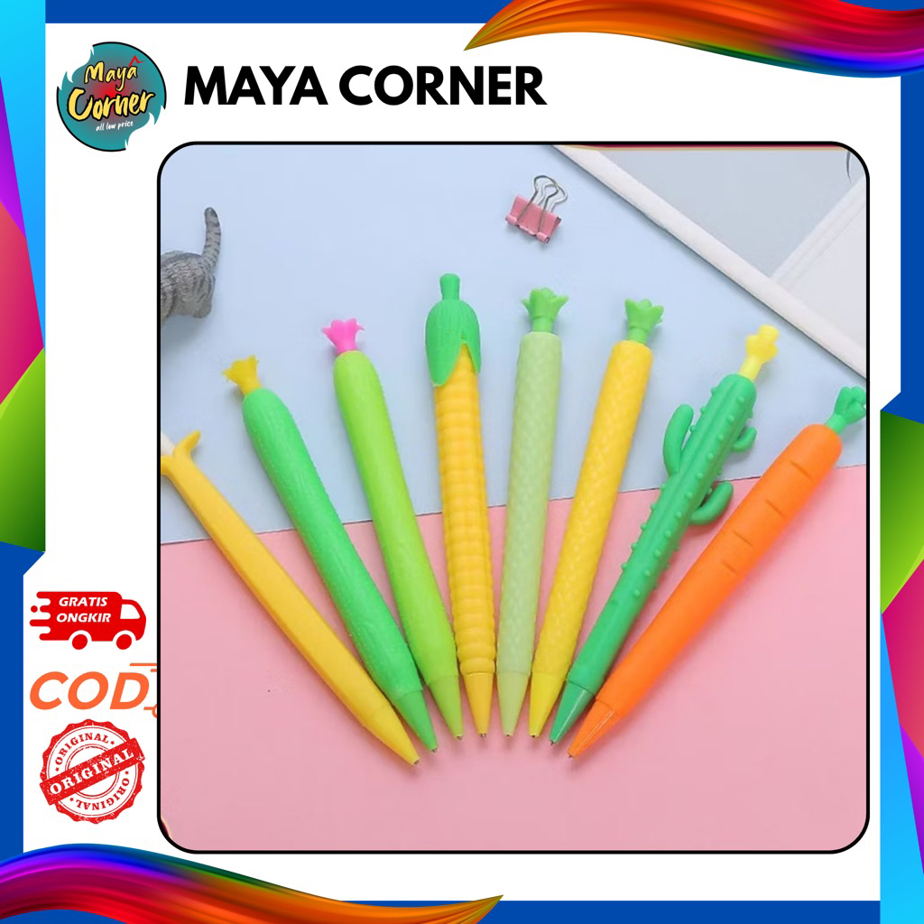 

Pena, Pensil Karakter Sayur dan Buah