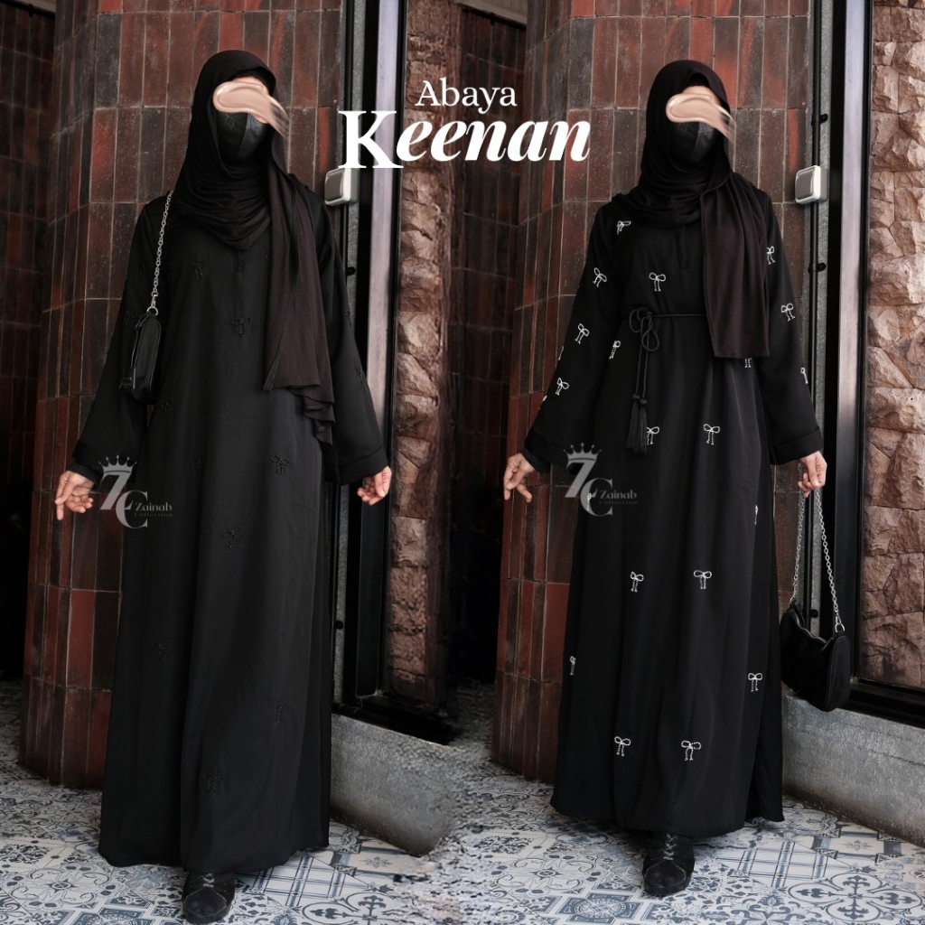 Nama Produk ABAYA Hitam Turkey Gamis Syari Muslimah Bahan Jetblack Hitam ( ABAYA KEENAN ) Remaja Aba