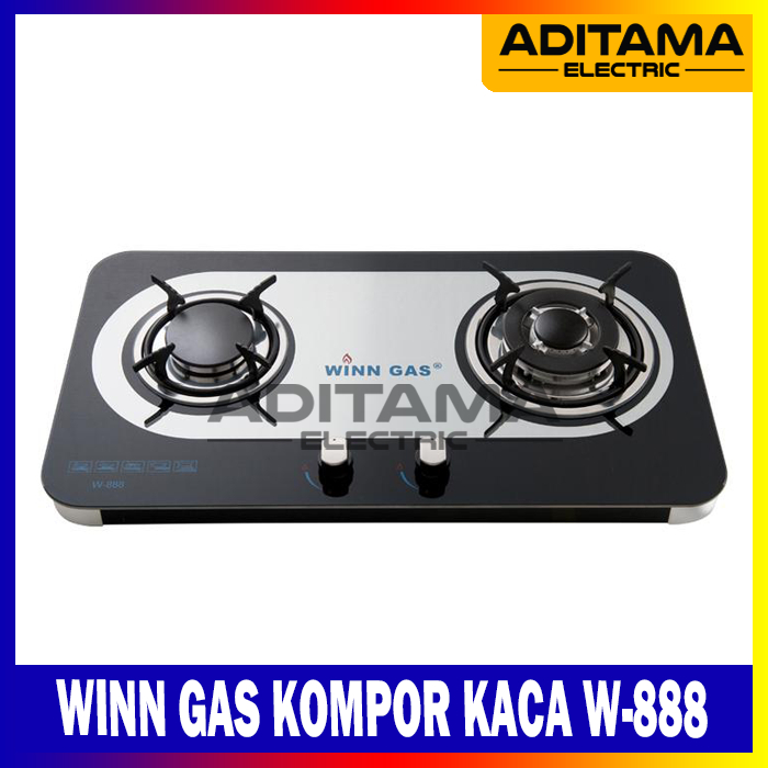 WINN GAS KOMPOR GAS KACA 2 TUNGKU W888 W-888
