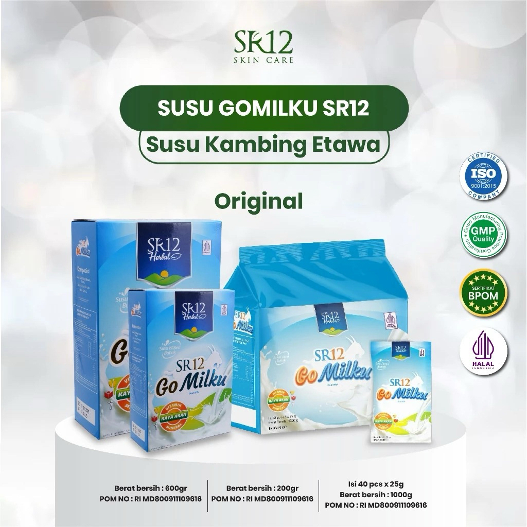 

Susu Kambing Etawa Gomilku SR12 Pack isi 40 Sachet - Halal Terbaik - Susu Kambing Etawa Gomilku - Kualitas Premium Tidak Berbau