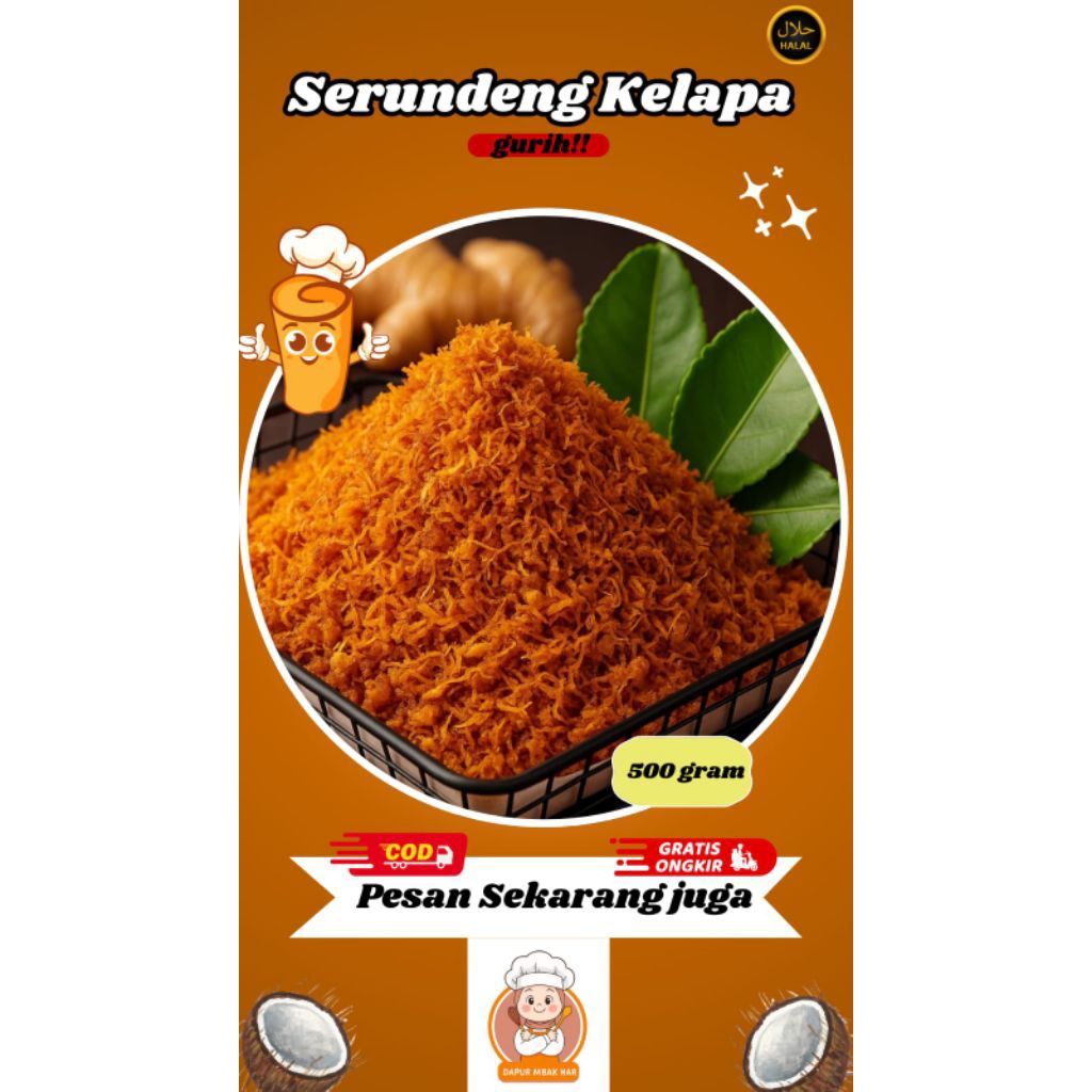 

serundeng kelapa gurih nagih 500gram