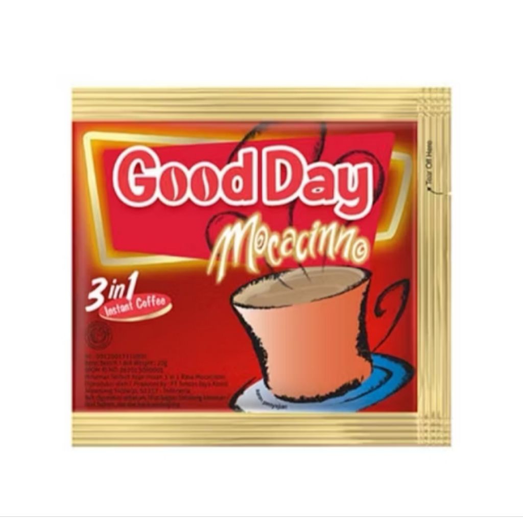 

Good Day Mocacinno 3 in 1 Kopi Instan 20g 1 Renceng isi 10 Sachet