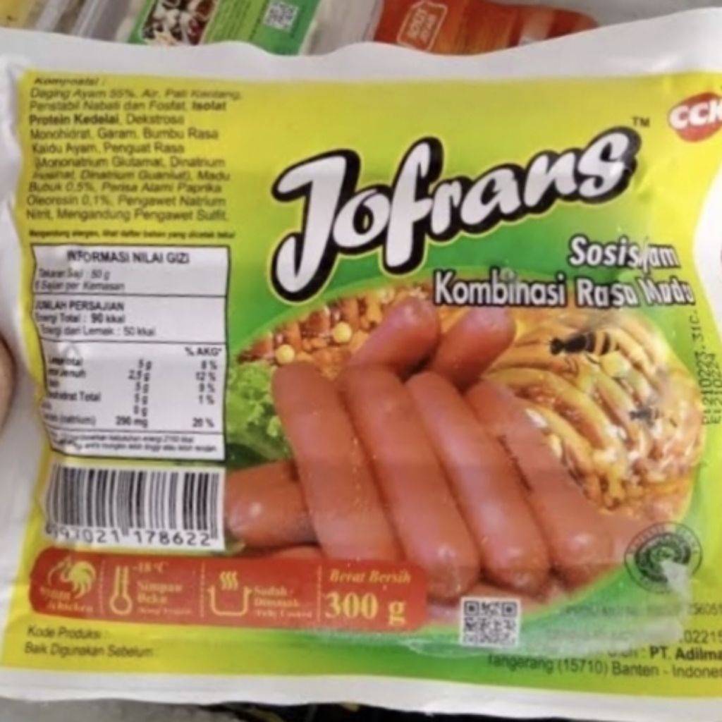 

Sosis Ayam Rasa Madu 300gr Jofrans