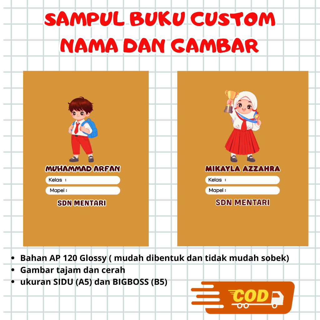

Sampul Buku Coklat Anak SD Sampul Buku Coklat Sampul Custom Nama Sampul Cover Coklat Sampul Buku Coklat Aesthetik Sampul Buku Tulis Custom Coklat | Custom Nama Sekolah Free Desain