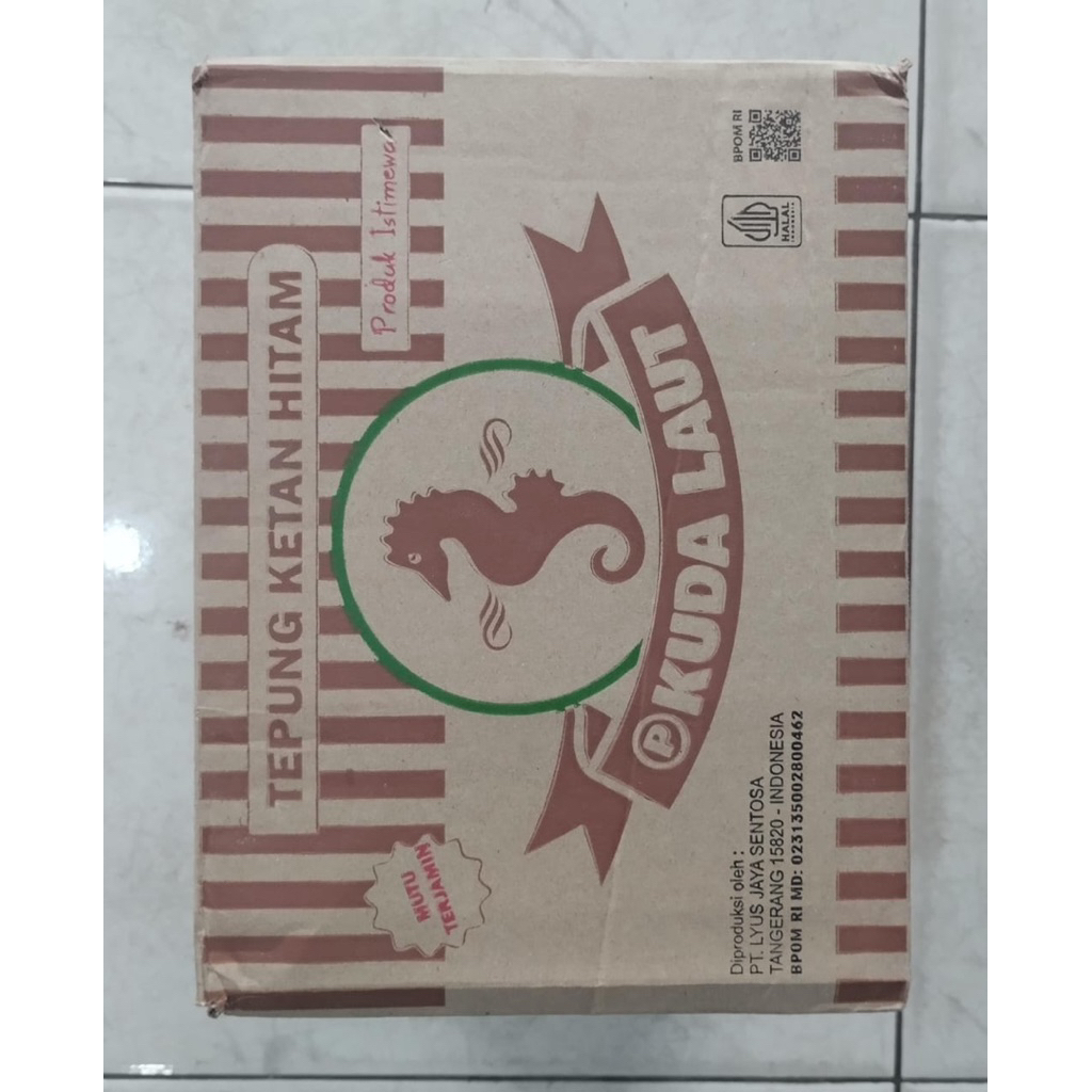 

Tepung Ketan Hitam Kuda Laut 250 gr x 20 bks / pack per dus / karton