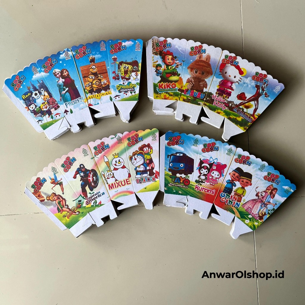 

Dus Pop Corn Jumbo Ukuran 14x8 cm isi 100 Pcs