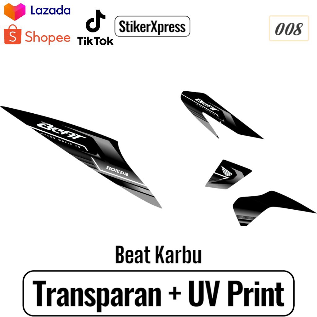 Striping Beat Karbu | Striping Beat Karbu Transparan Variasi | 008