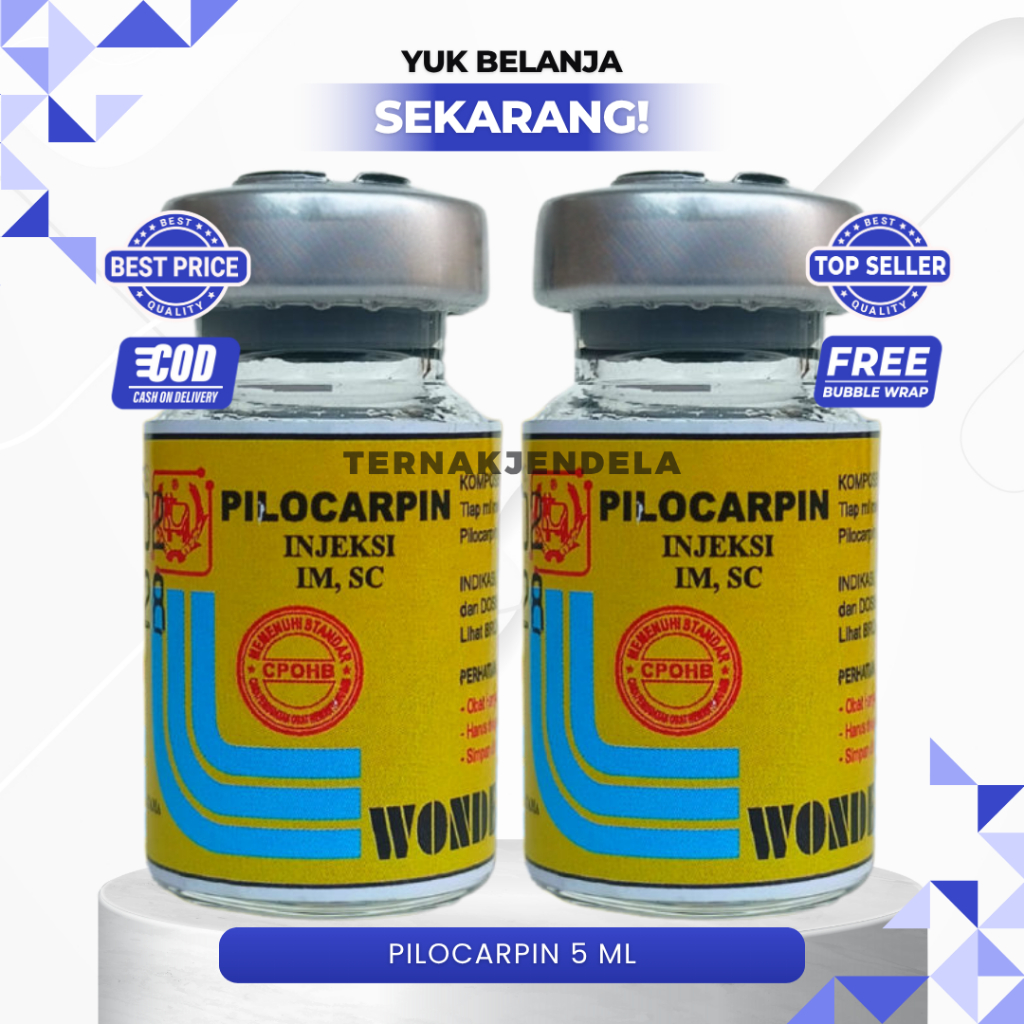 PILOCARPIN 5 ml - Obat Kembung dan Kolik Injeksi Ternak/ Wonder