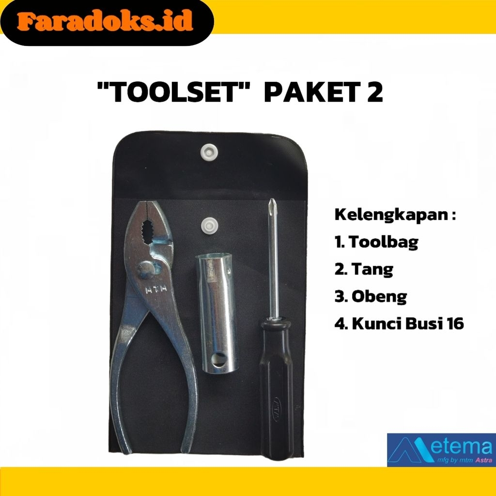 PAKET VARIAN TOOLKIT MOTOR TOOLSET MOTOR  HONDA/ YAMAHA/ SUZUKI "PAKET 2"