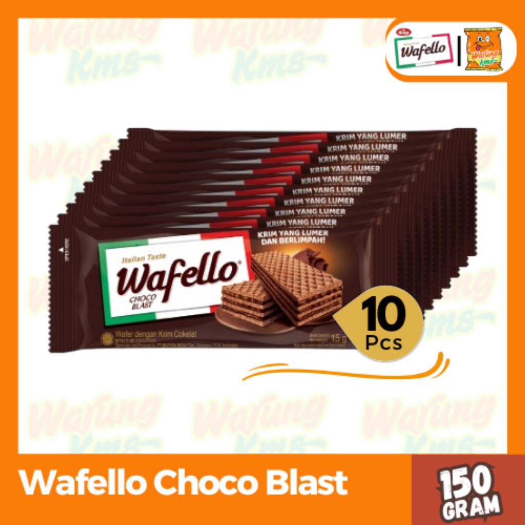 

Wafer Wafello Choco Blast Renceng isi 10 pcs @15g