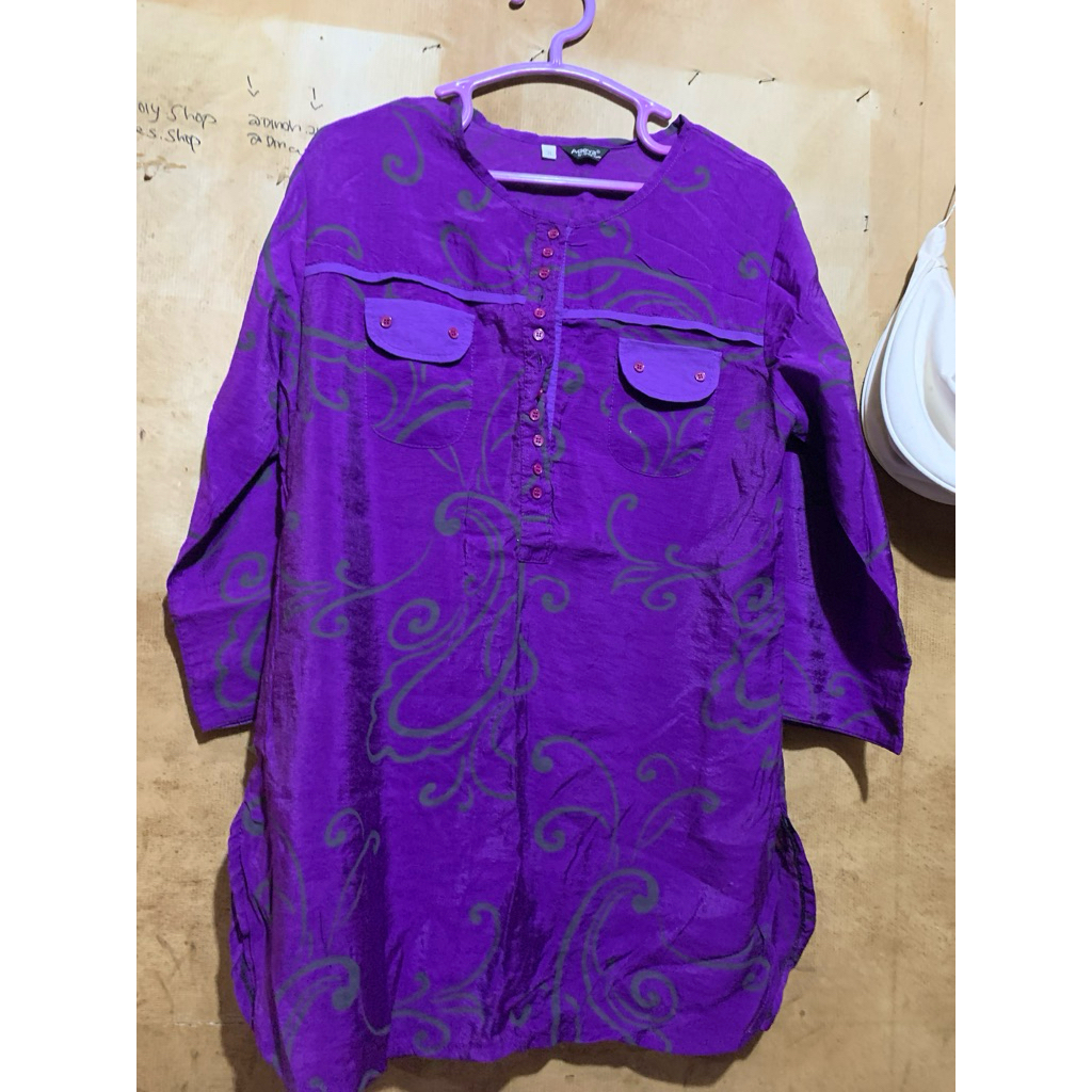KEMEJA WANITA UNGU UNGU ATASAN WANITA