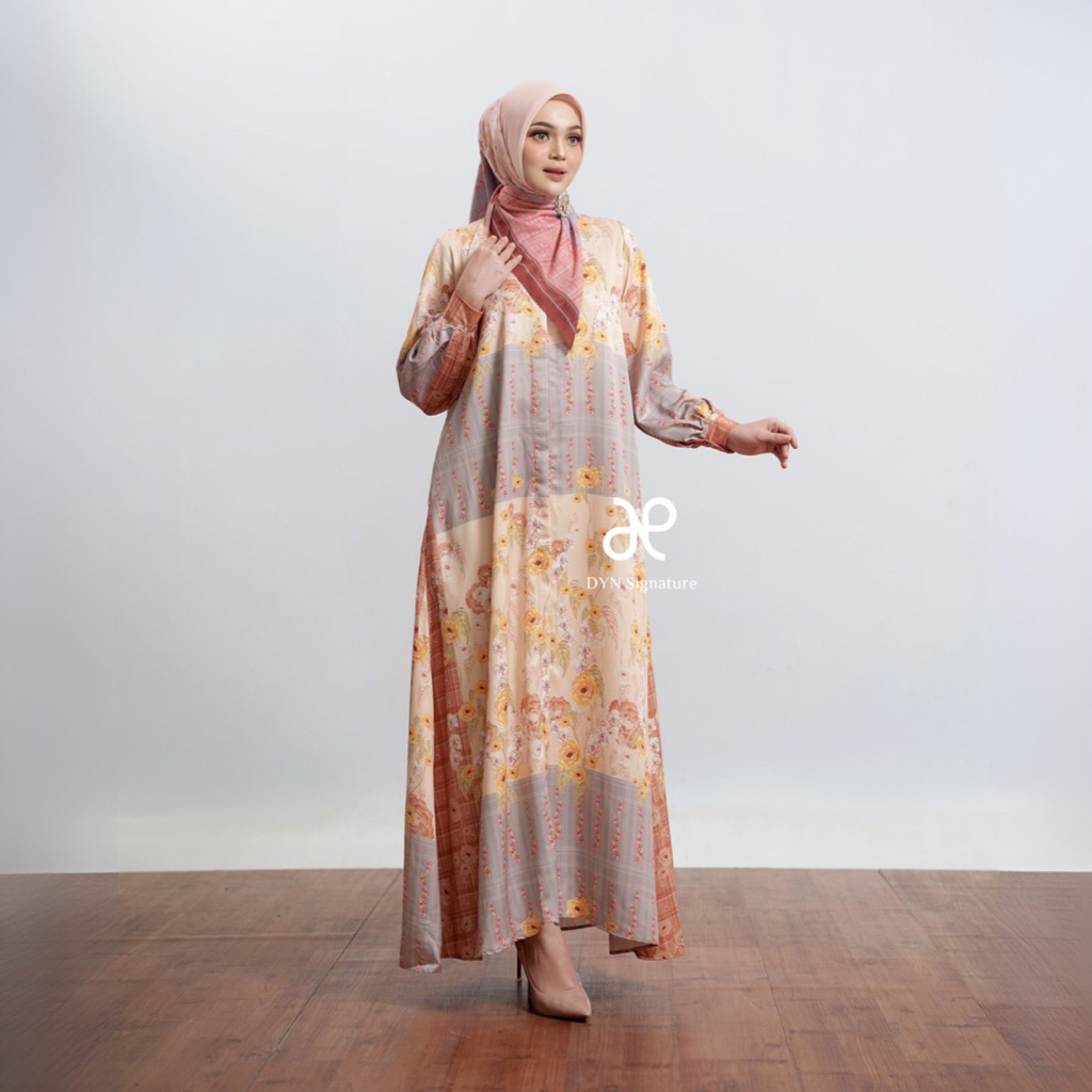 DYN SIGNATURE | KEIKO DRESS | FLORAL SYMPHONY | GAMIS ROYAL SILK PREMIUM | GAMIS BUSUI