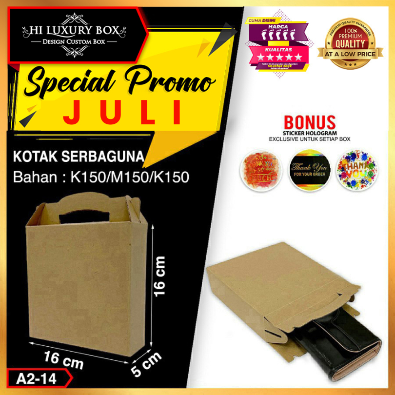

Kotak Souvenir|Kotak Kado|Kotak Serbaguna|Gable Box|16x5x16|A2-14