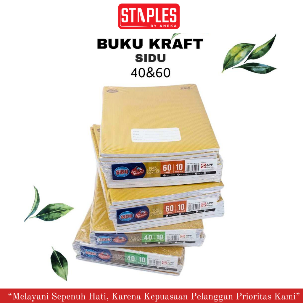 

Buku Tulis Sidu Kraft 40 Lembar / Buku Sekolah 40L / Buku Sidu / Buku Tulis Sidu Kraft 60 Lembar