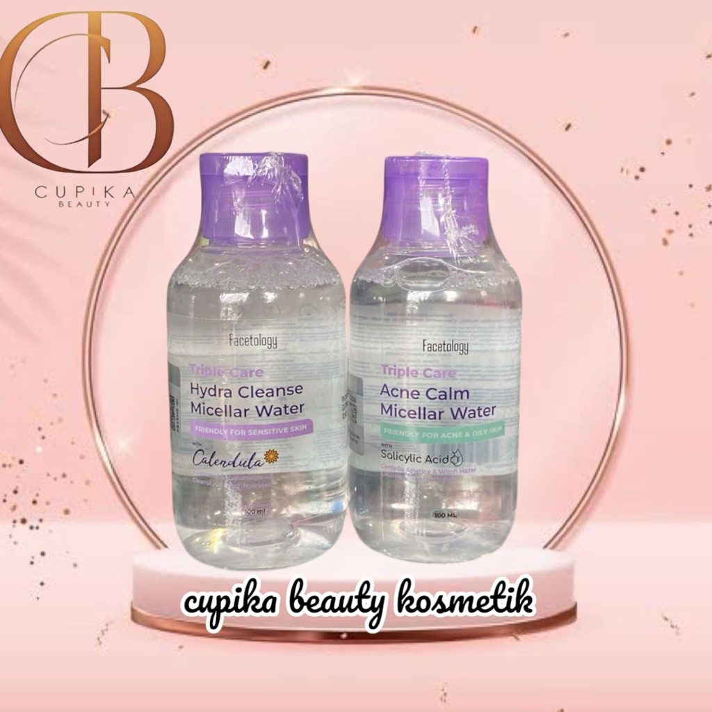 uu,pz} FACETOLOGY triple care micellar water 100 ml - pembersih wajah with calendula salicylic acid