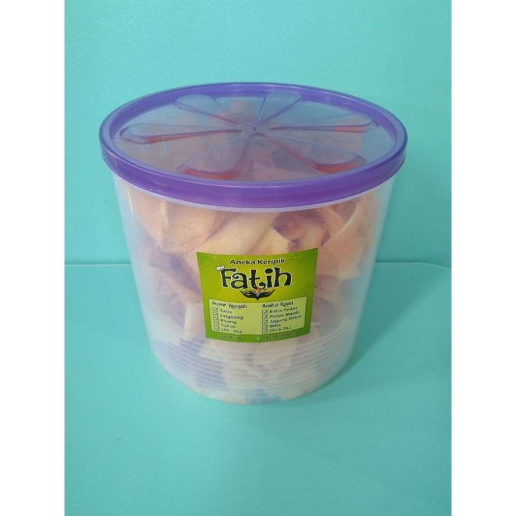 

KERIPIK SINGKONG gurih renyah dengan toples tebal ukuran 1,5 kg