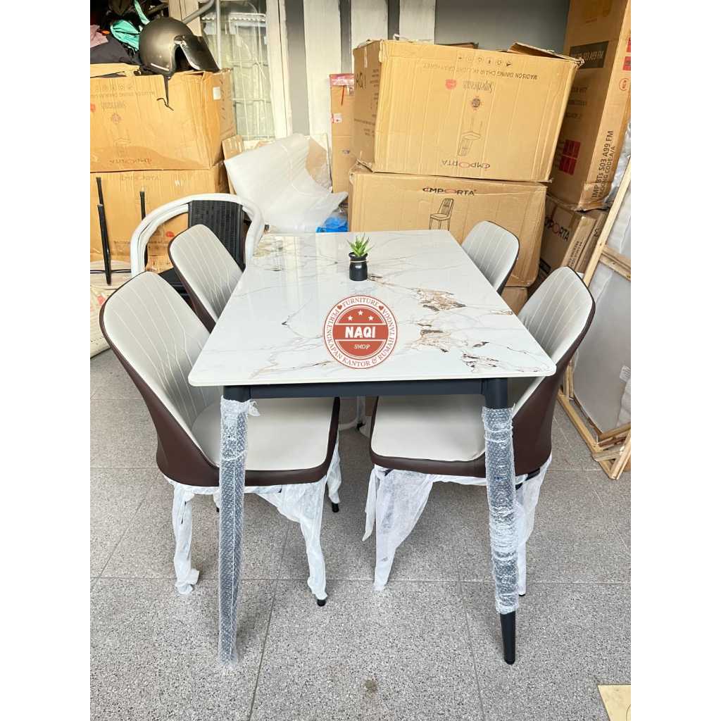 Meja Makan Marmer Sintetik 120 x 70 75
