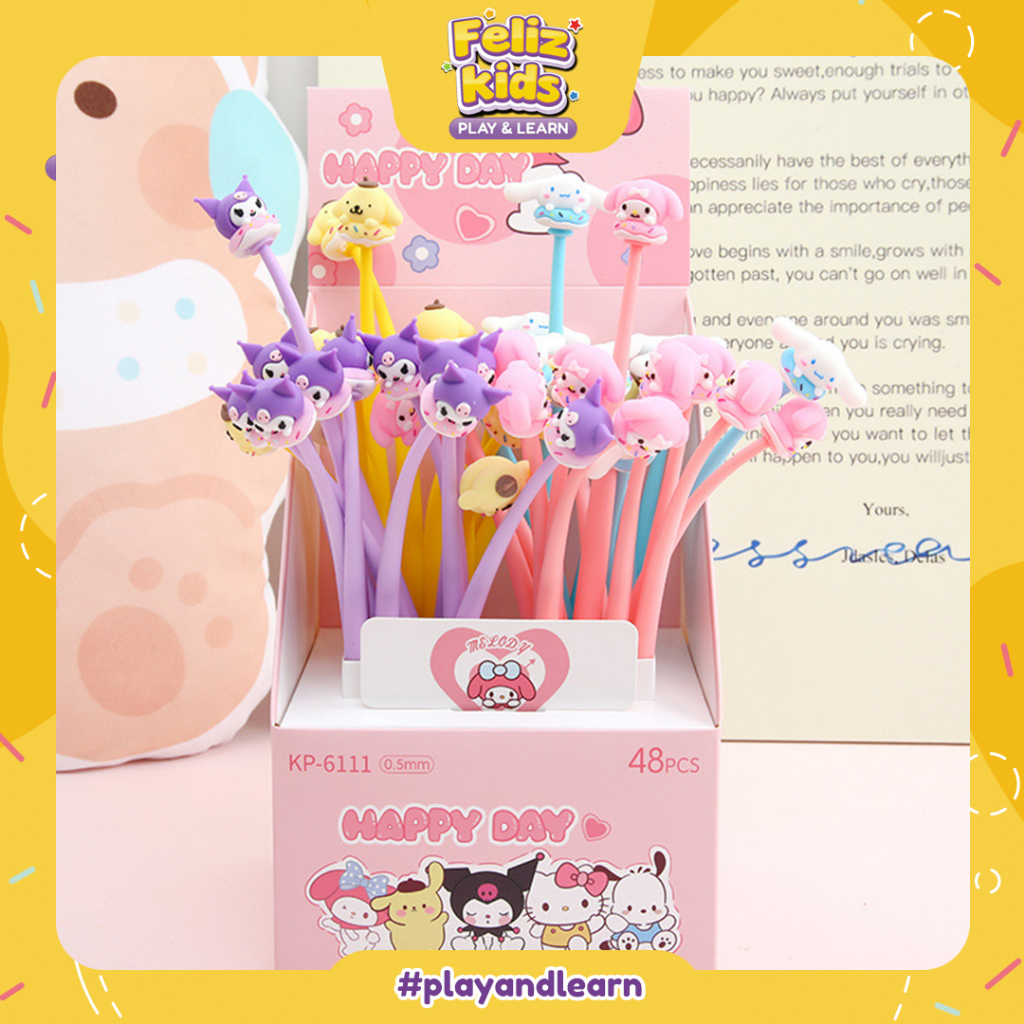 

[FELIZKIDS] [ATK39] Pulpen Sanrio Panda Astro Dino CapyBara Lentur Bouncing Elastis Doodle Pen