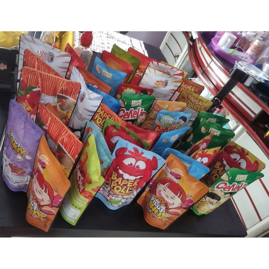 

Cekelin - Kripik Tempe Seblak mie lidi makaroni pilus cikur