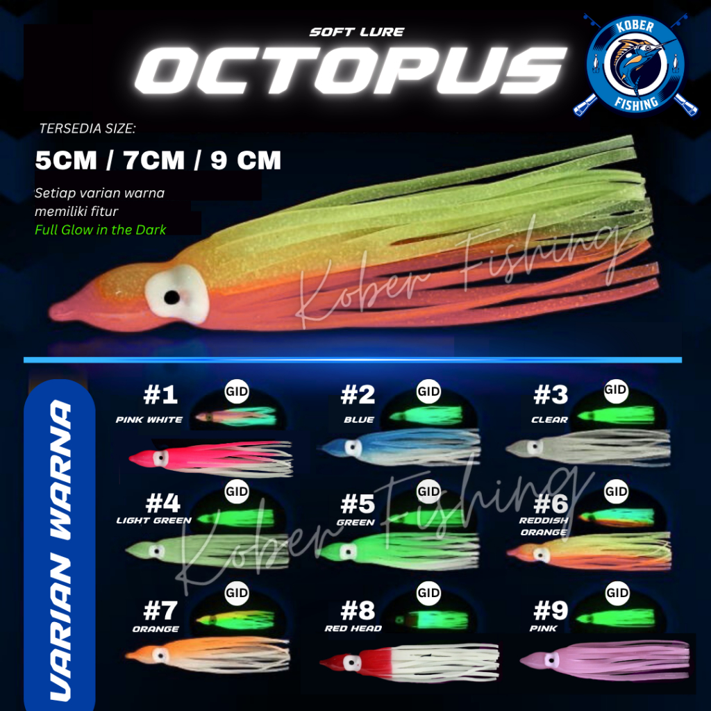 CUMI KARET UMPAN PANCING SOFT LURE OCTOPUS