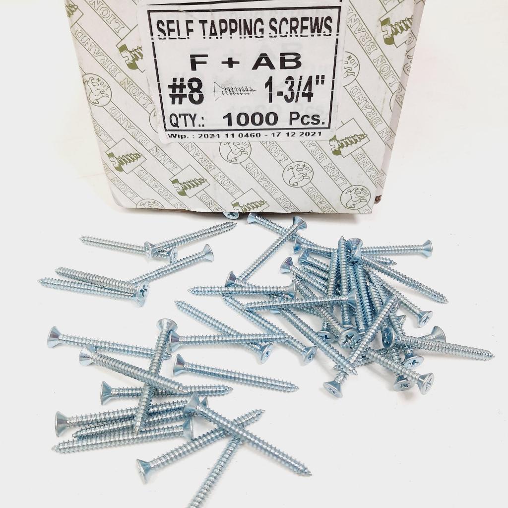 Baut + FAB Baut Sekrup Tapping Fisher S8 X 1-3/4" LION PER PCS