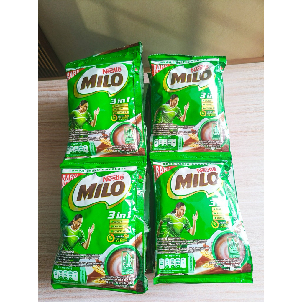 

MILO SUSU 3 in 1 RENCENG ISI 10 BUNGKUS / SACHET