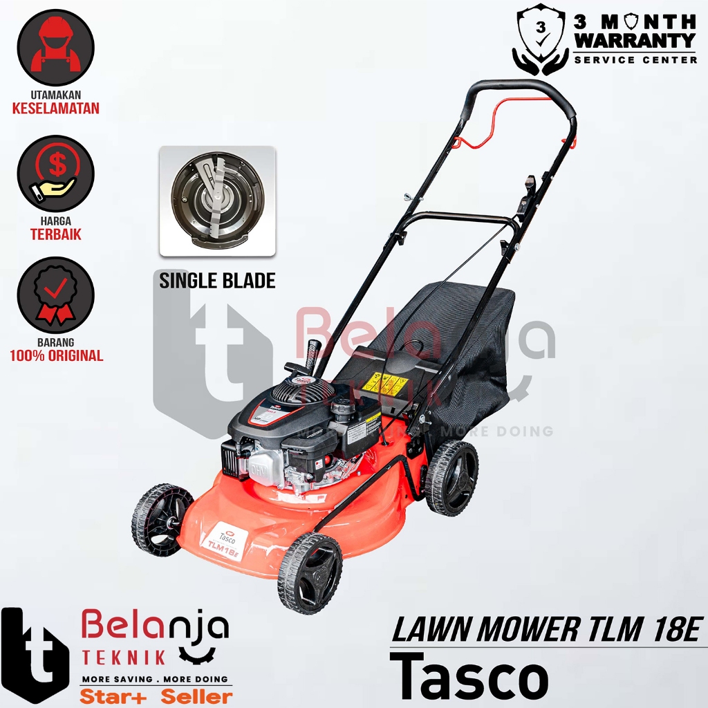 Tasco Mesin Potong Rumput Dorong TLM 18 E Lawn Mower 4 Tak TLM18E Otomatis