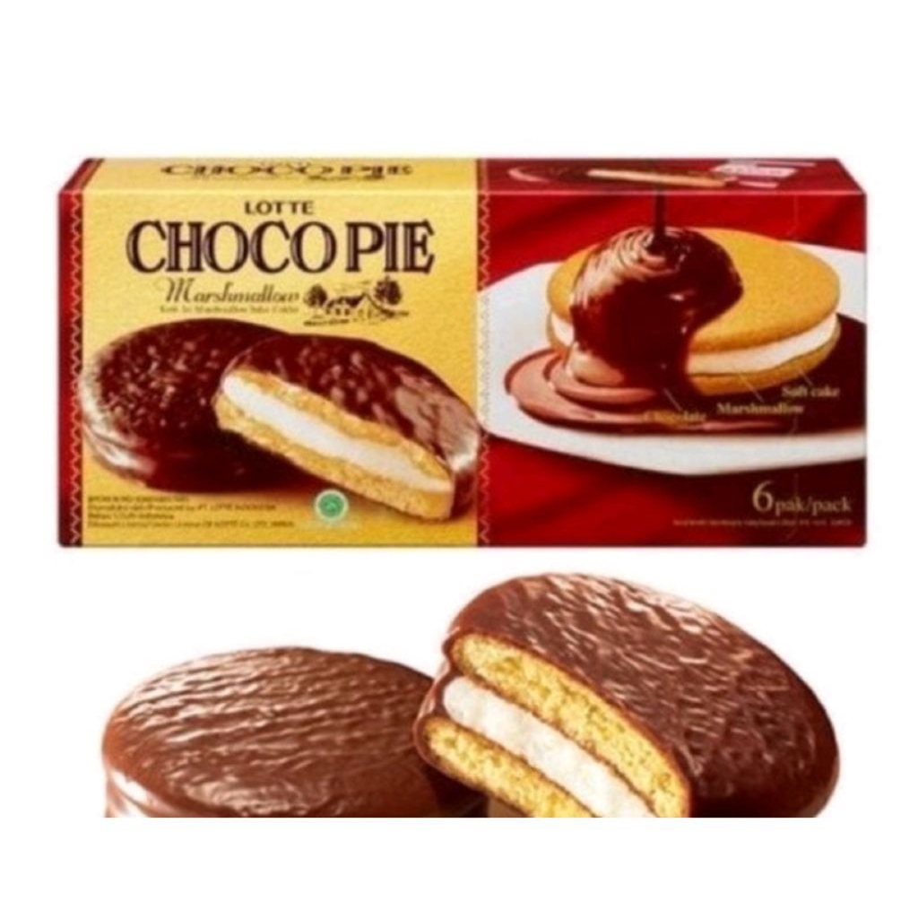 

Lotte Chocopie Cake isi Marshmallow 1pack @12pcs