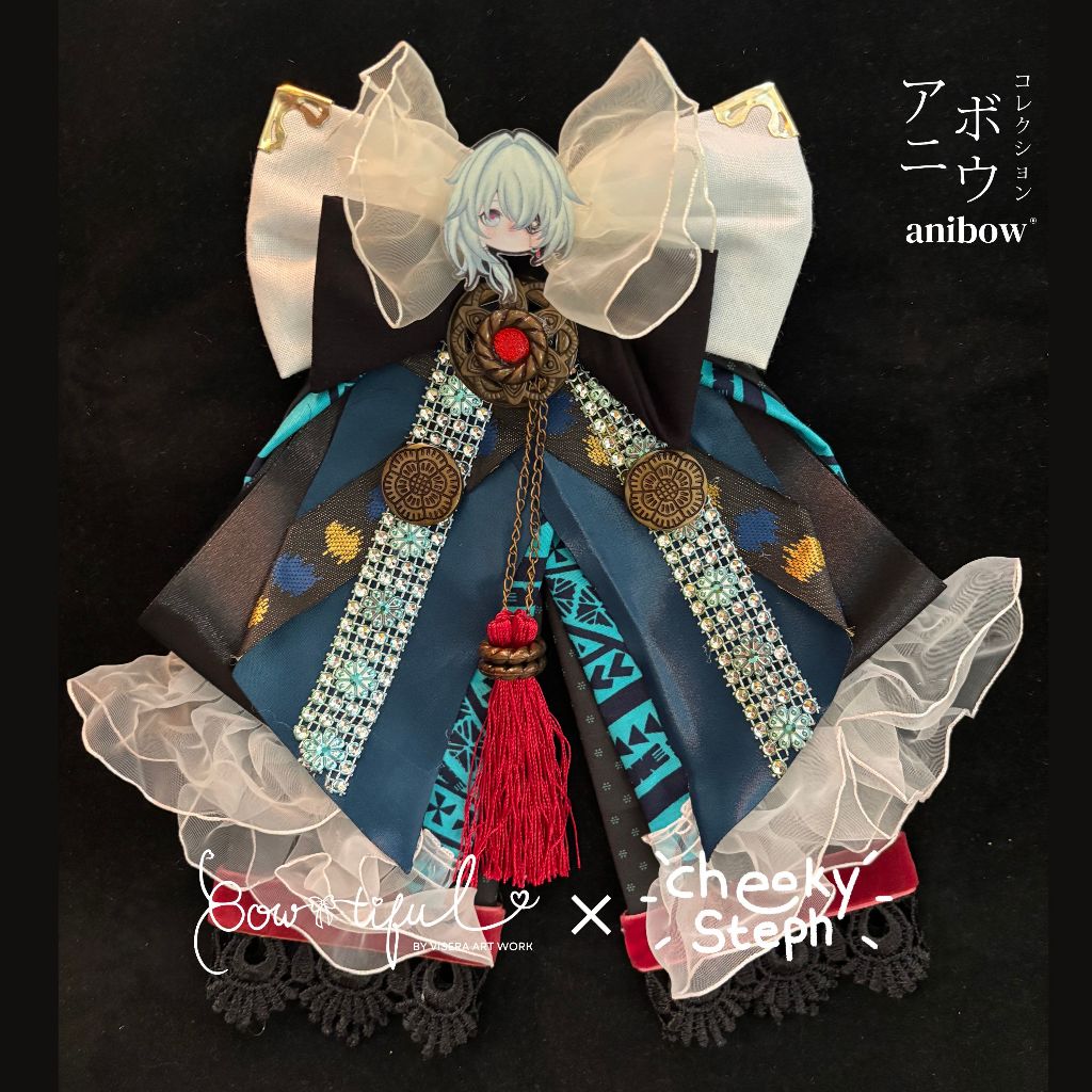 Anibow Anaxa 1 Honkai Star Rail Bow Jepit Rambut Aksesoris Cosplay Hairpiece Headpiece