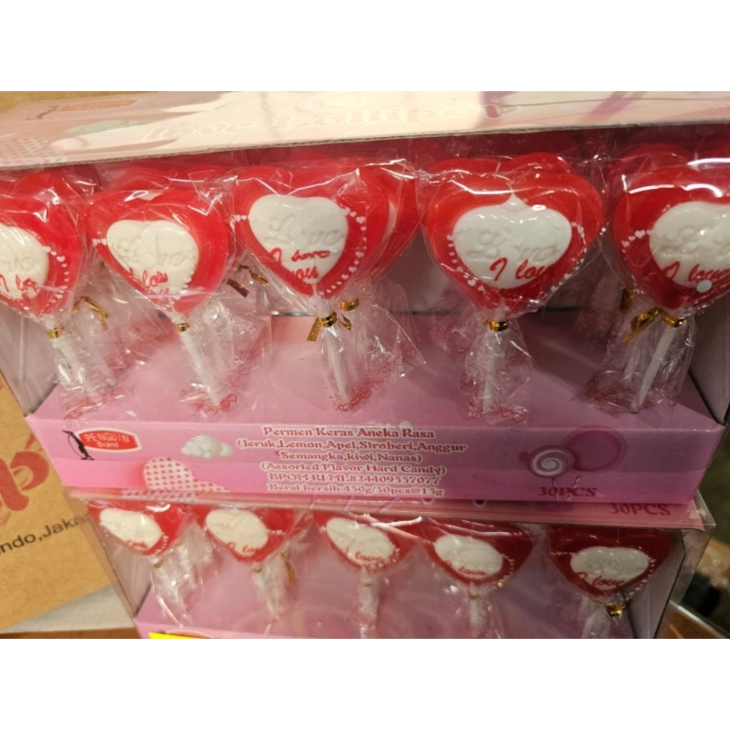 

Lolipop Bentuk Hati LOVE isi 30 pcs