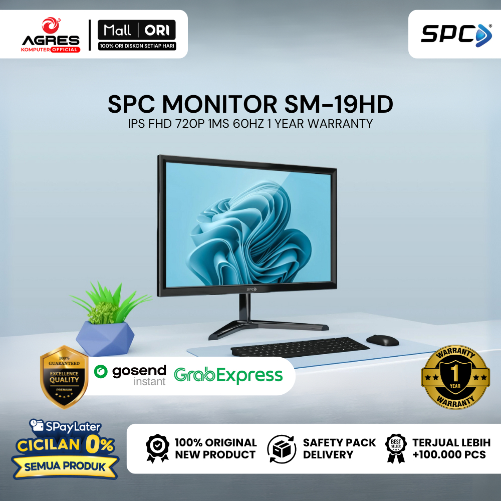 SPC MONITOR 19 INCH SM-19HD IPS HD 720P 1MS 60HZ 1Y