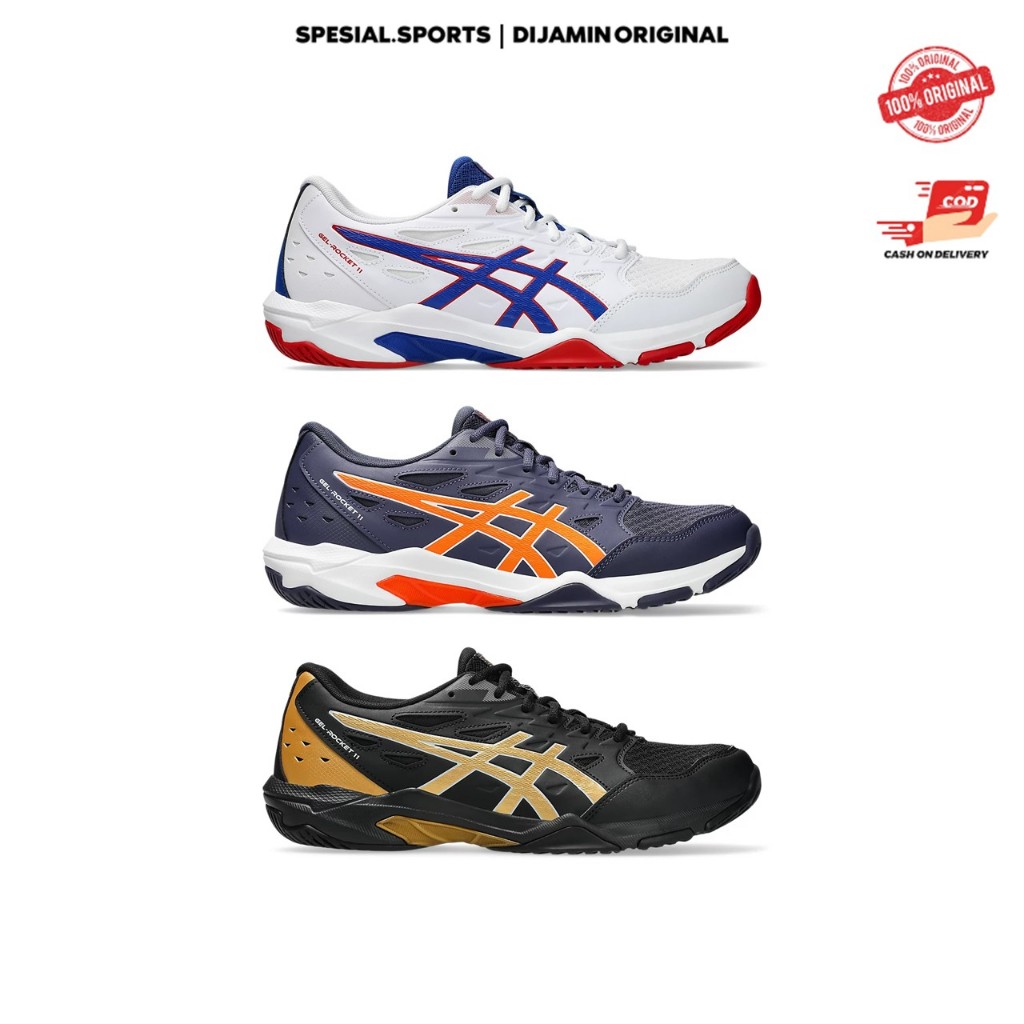Asics GEL ROCKET 11 - Sepatu Tenis Badminton Volly Original
