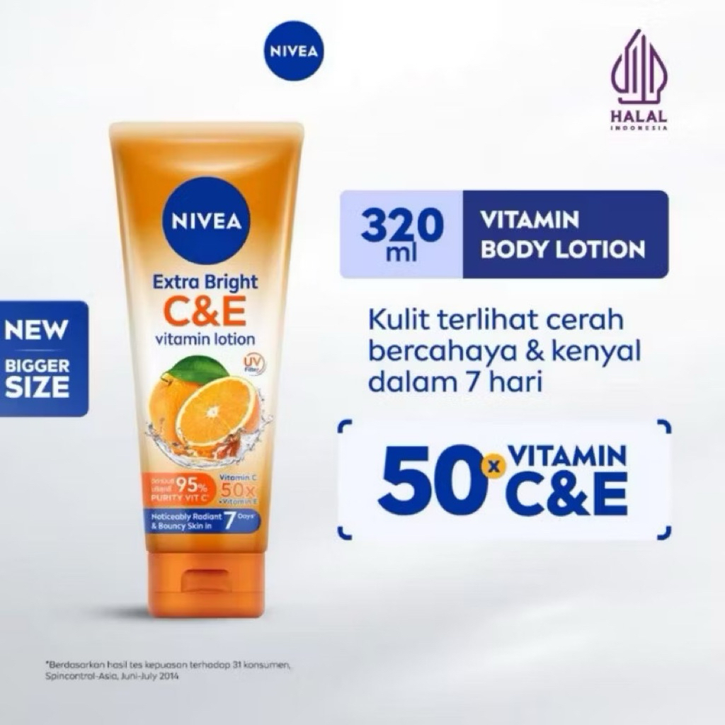 NIVEA BODY LOTION C&E 320ML IMPORT THAILAND ORIGINAL 50x LEBIH EFEKTIF UNTUK MENCERAHKAN