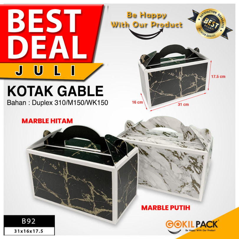 

Box Hampers - Kotak Souvenir Box - Box Hadiah Motif Marble - B92