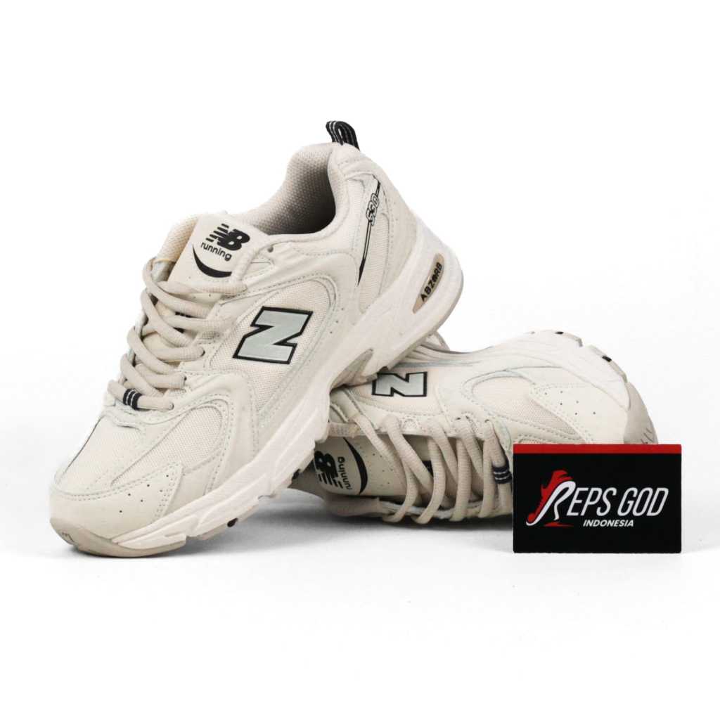 big promo sepatu nb 530 retro beige ivory khaki sea salt casual gym olahraga jogging joging pria
