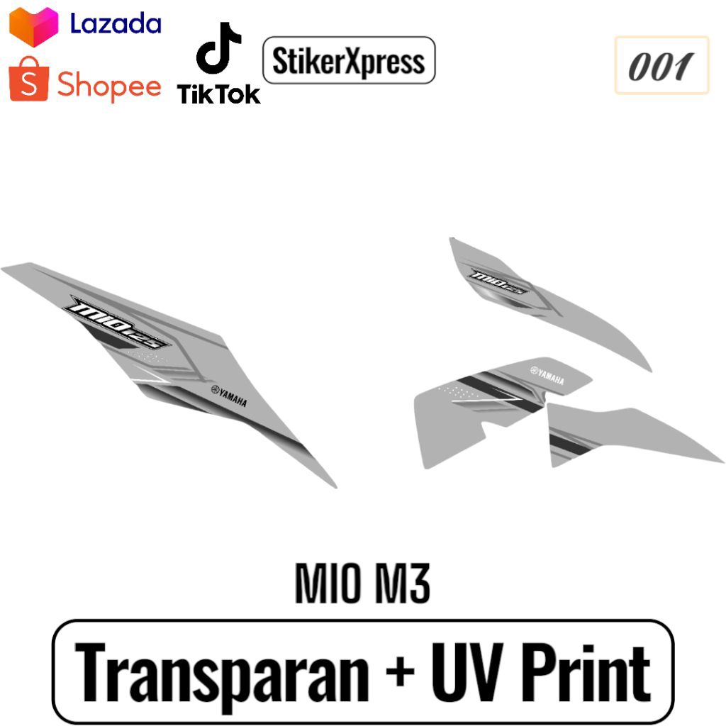 Striping Mio M3 | Striping Mio M3 Transparan Variasi | 001