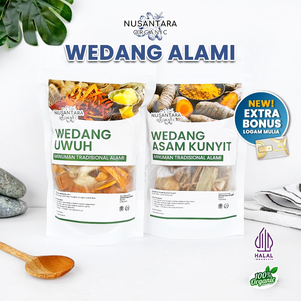 

Nusantara Organic Wedang Uwuh Komplit Rempah Asli Minuman Herbal Alami Seduh Siap Saji
