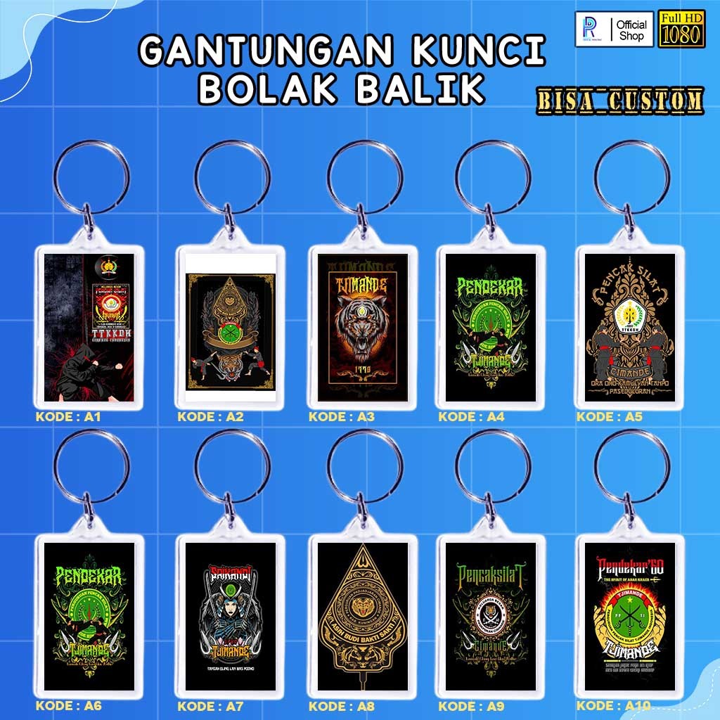 GANTUNGAN KUNCI AKRILIK SILAT CIMANDE / GANCI SILAT CIMANDE / GANTUNGAN KUNCI SILAT CIMANDE K84