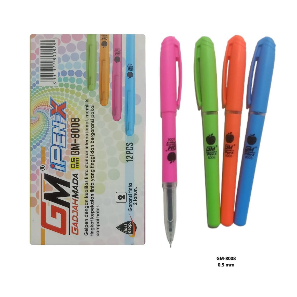 

BALLPOINT PEN LUCU GM-8008 BLACK || PULPEN iPEN-X 0.5 mm
