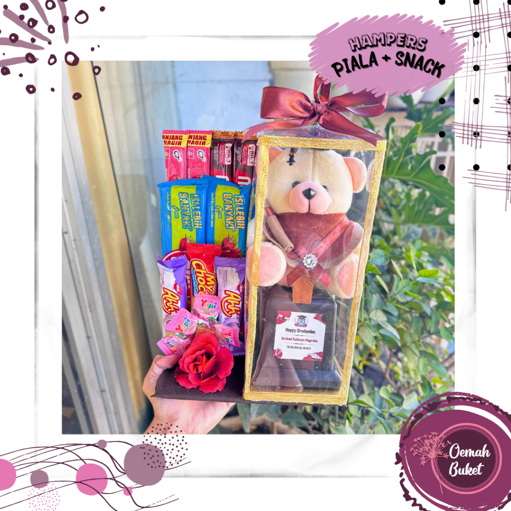 

Hampers Wisuda | Piala Wisuda | Buket Snack | Hampers Snack | Buket Boneka Wisuda | Buket Wisuda | Oemah Buket Sidoarjo