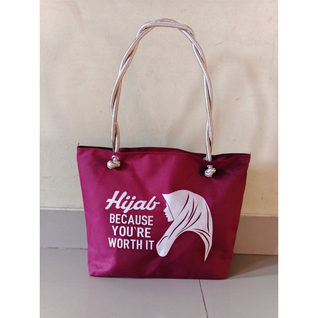 Tote Bag Wanita Tali Sumbu/Tote Bag Kuliah/Tas Wanita Bahan Kanvas