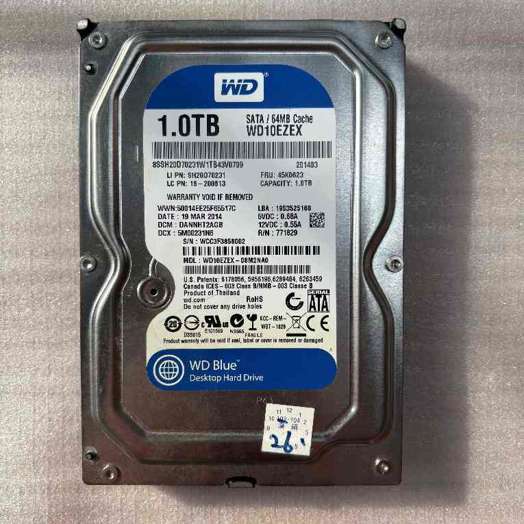 HDD WD Blue 1TB 7200RPM Health 100% Harddisk 2nd Seken