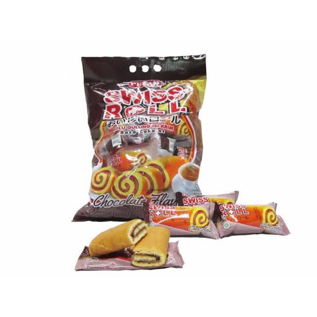 

Pusan Swiss Roll Bolu Gulung Isi Krim Rasa Cokelat 360 gram