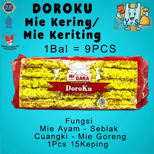 

Mie Doroku 600gr 15 Keping Cocok untuk Seblak.Mieayam,Cuangki,MieGoreng