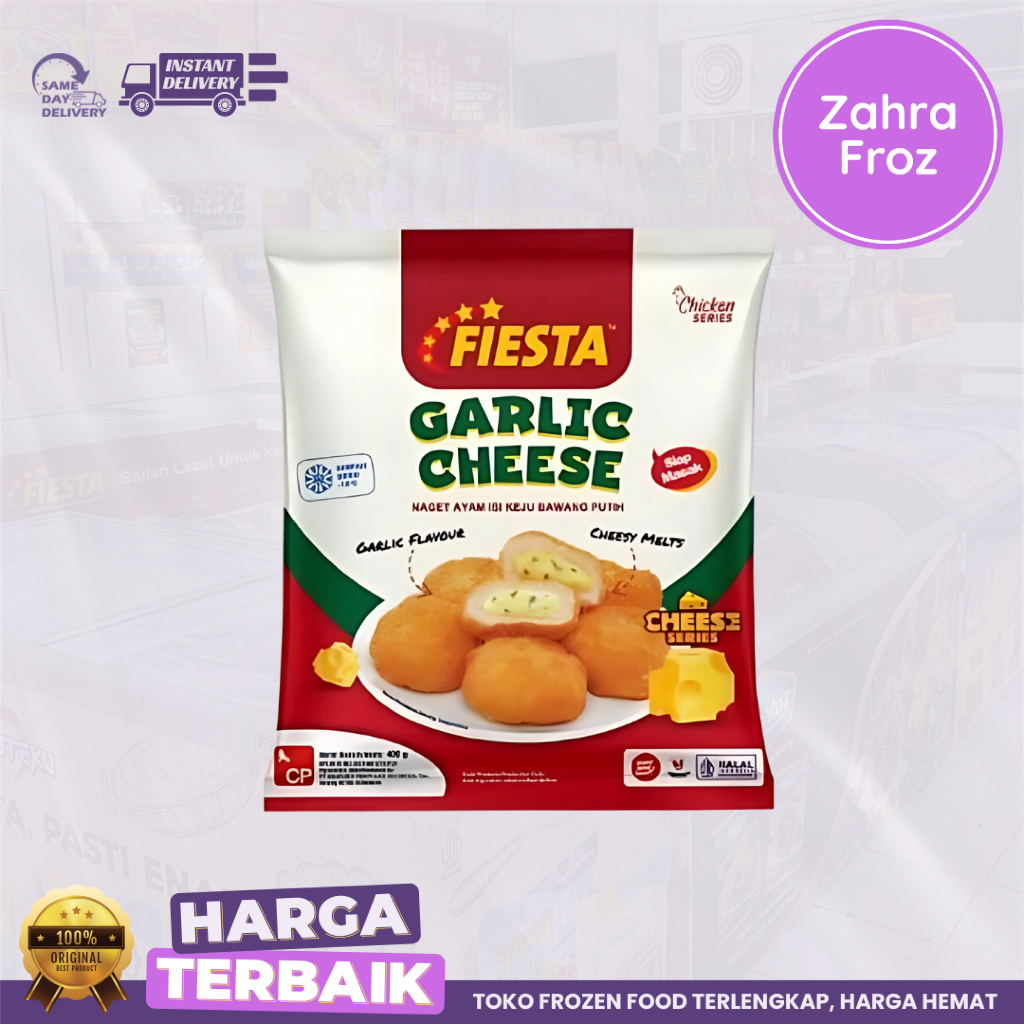 

FIESTA GARLIC CHEESE NUGGET || NAGET 400 GR