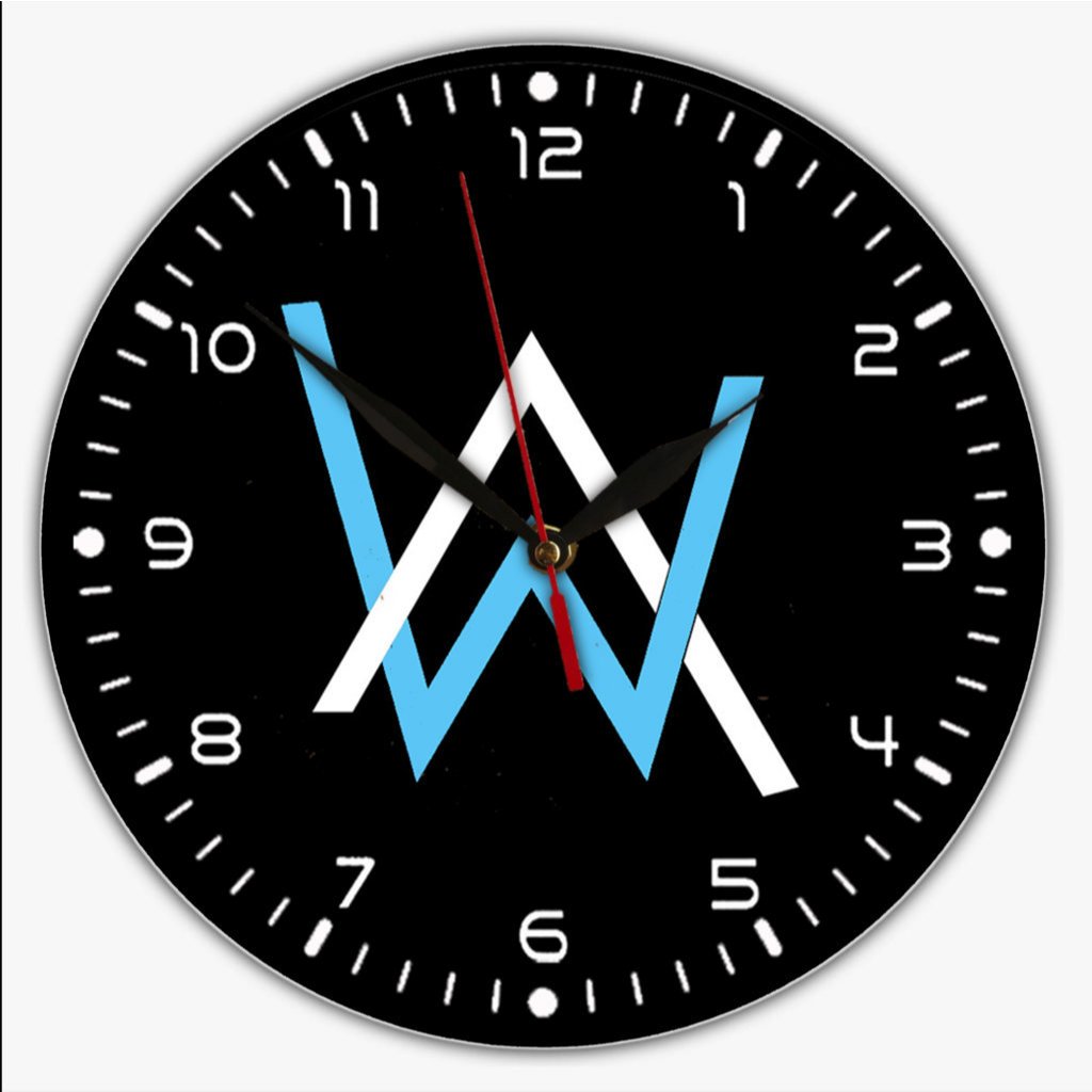 Jam Dinding ALAN WALKER Aesthetic Ruang Tamu Kayu PVC